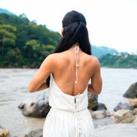 Women Cotton Yoga Top White -Akasha