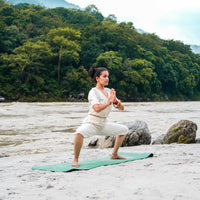 Women Cotton Yoga Top White -Apas