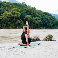 Men Yoga Pants and Yoga Top Set Black -Vayu