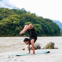 Men Yoga Pants and Yoga Top Set Black -Vayu