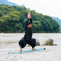 Men Cotton Yoga Pants Black -Prithvi