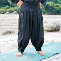 Men Cotton Yoga Pants Black -Prithvi