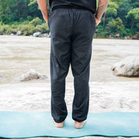 Men Cotton Yoga Pants Black -Tejas