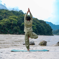 Men Cotton Yoga Top Green -Prithvi