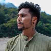 Men Yoga Pants and Yoga Top Set Green -Prithvi