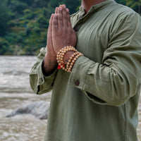 Men Cotton Yoga Top Green -Prithvi