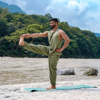 Men Yoga Pants and Yoga Top Set Green -Tejas