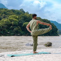 Men Yoga Pants and Yoga Top Set Green -Tejas