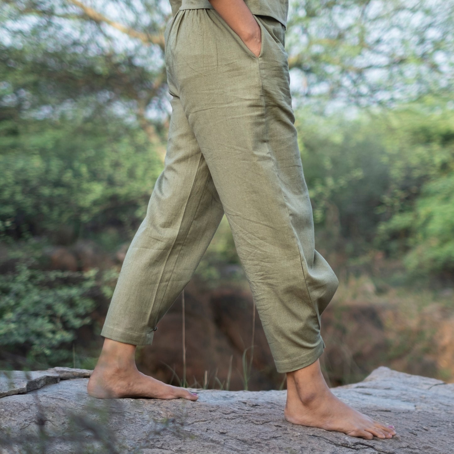 Dharma Yoga Top and Pant Set Green