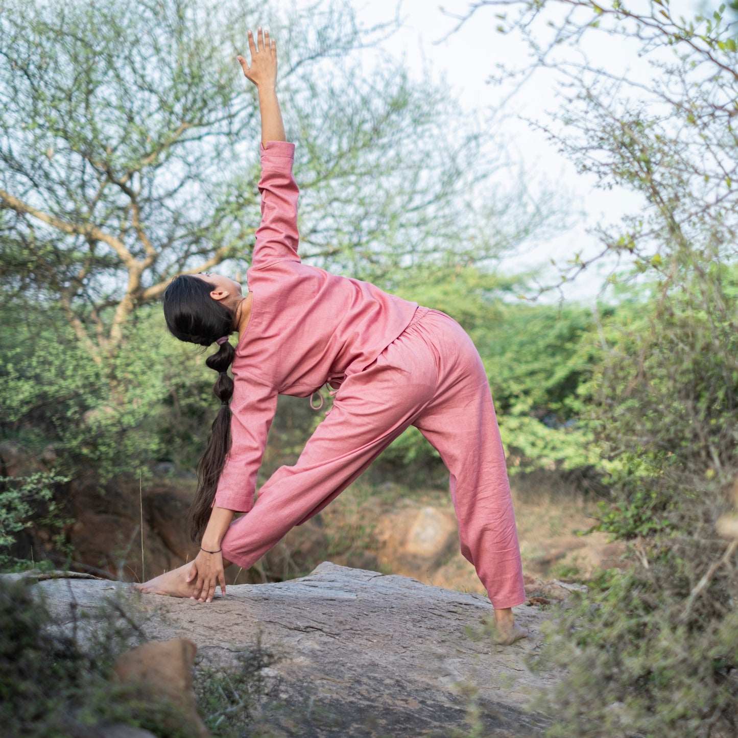 Chandra Yoga top Pink