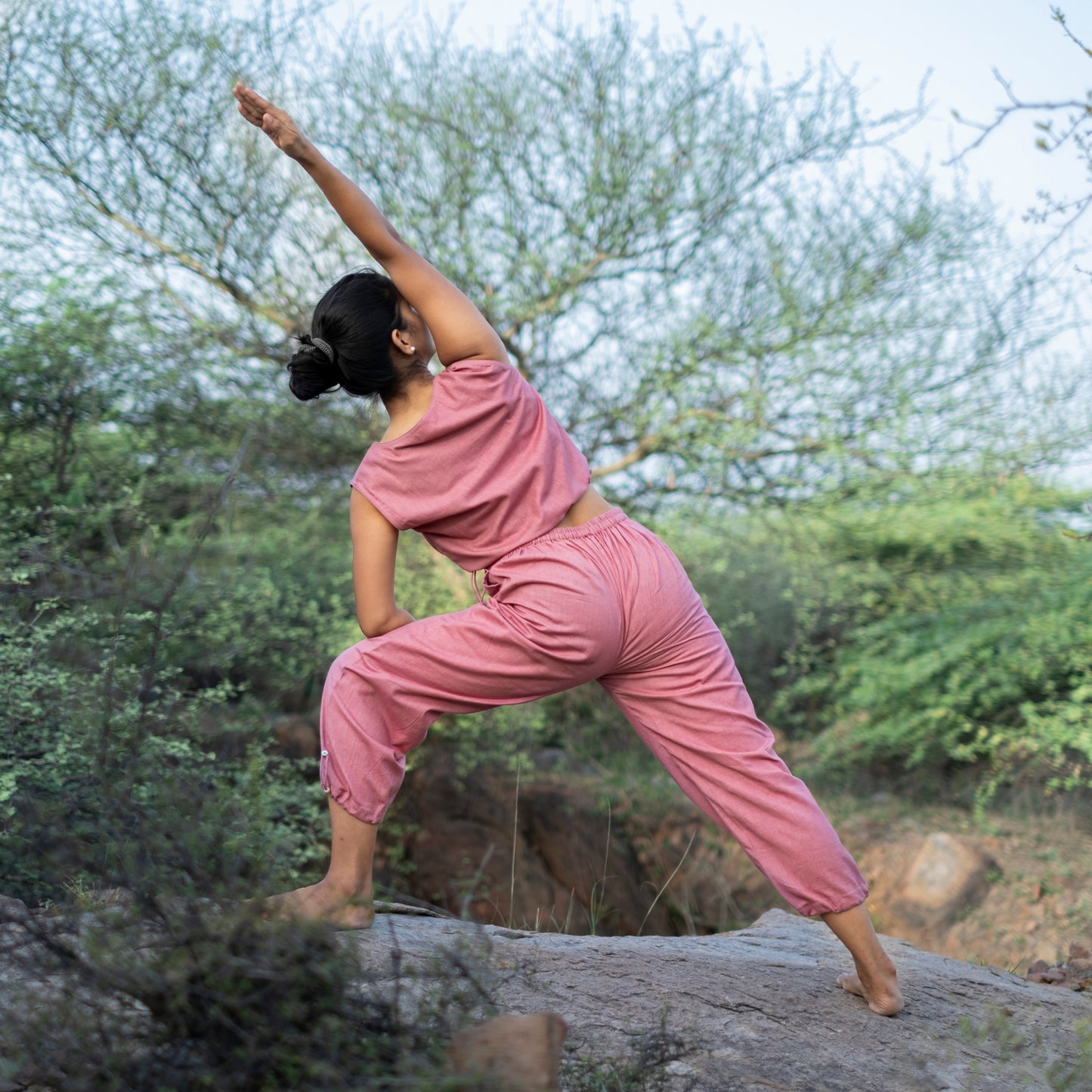 Ananda Yoga Top and Pant Set Pink