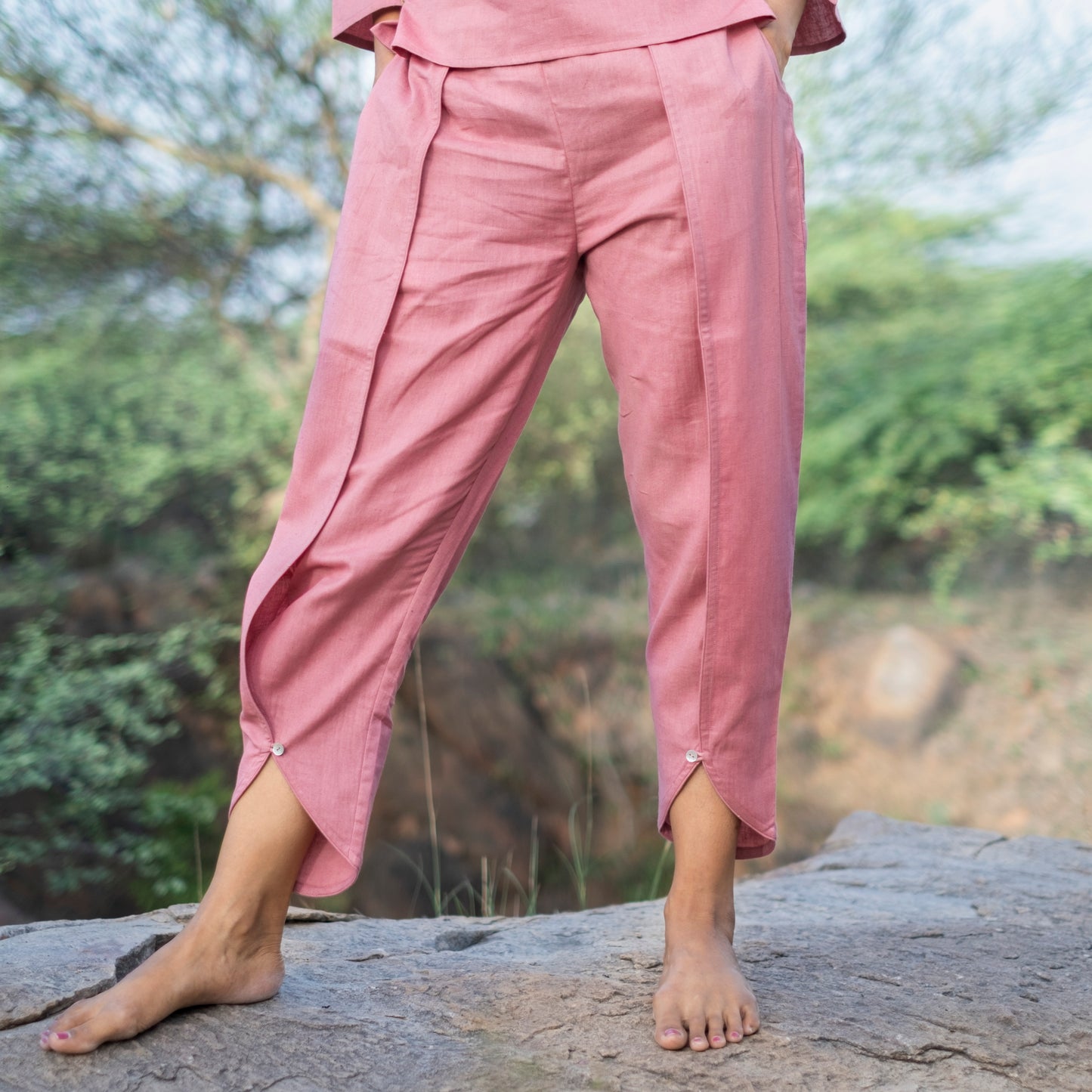 Surya Yoga Top and Pant Set Pink