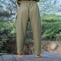 Akiso cotton yoga Pants in green – soft, durable, and stretch-friendly