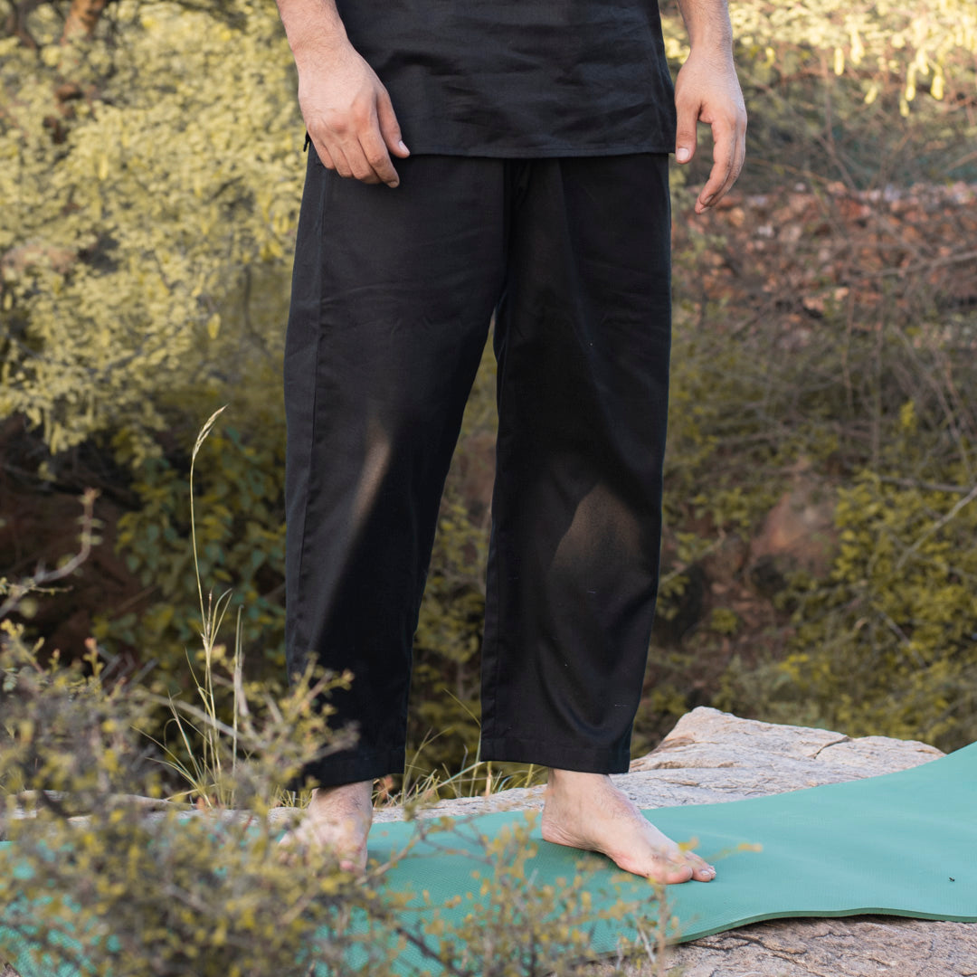 Sattva Yoga Top and Pant Set- Black