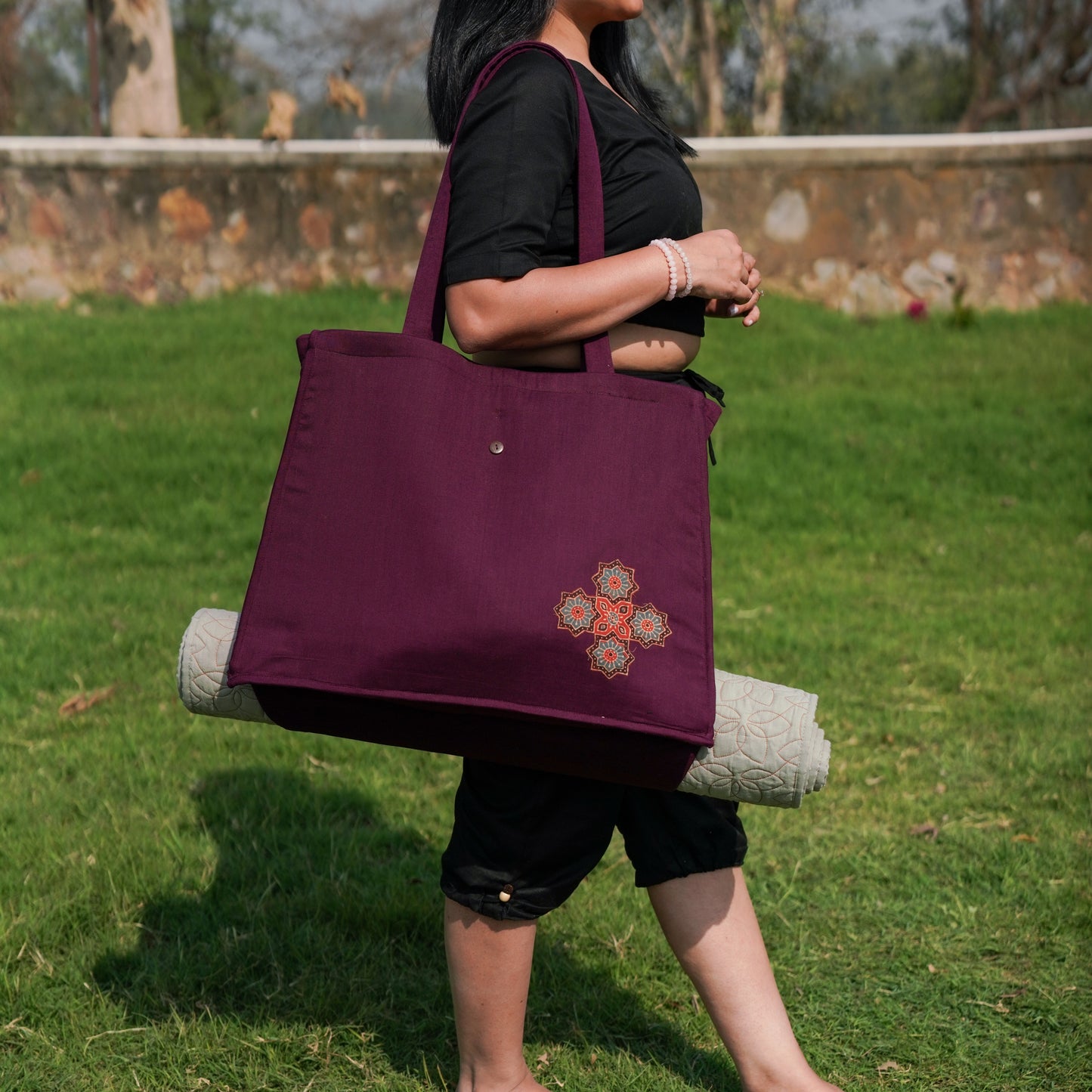 Brahma Cotton Yoga Bag Purple