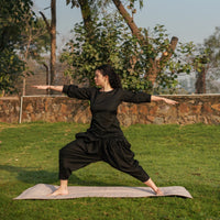 Women Cotton Yoga Pants Black -Buddhi