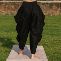 Women Cotton Yoga Pants Black -Buddhi