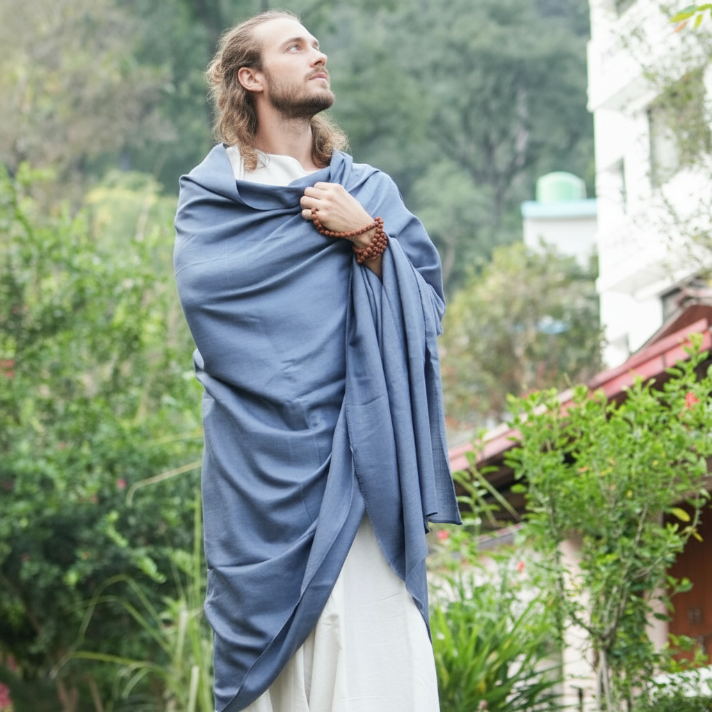 Urja Meditation Shawl in Dark Grey - Large