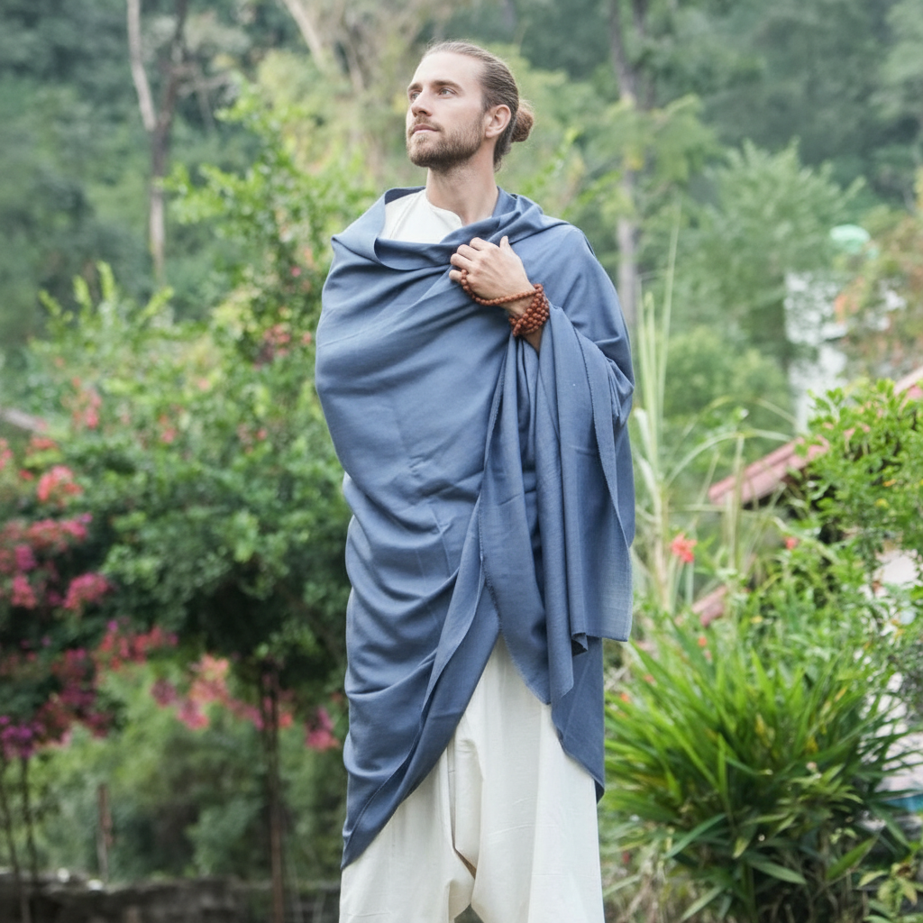 Urja Meditation Shawl in Dark Grey - Large