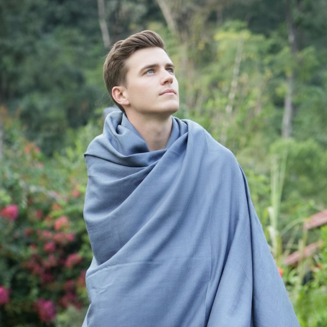 Urja Meditation Shawl in Dark Grey - Large