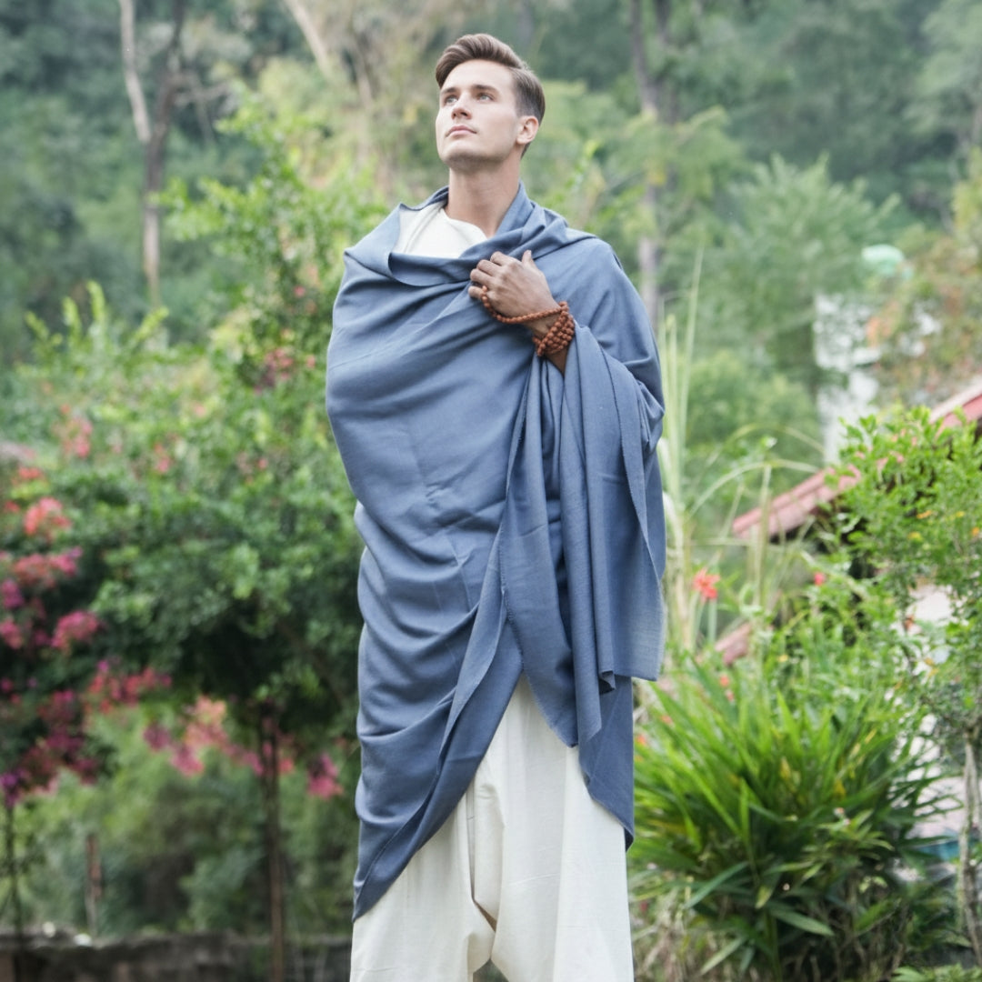 Urja Meditation Shawl in Dark Grey - Large