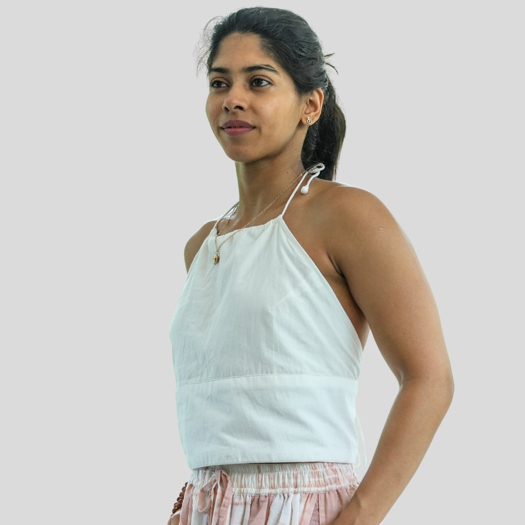 Womens Yoga Top White Akasha