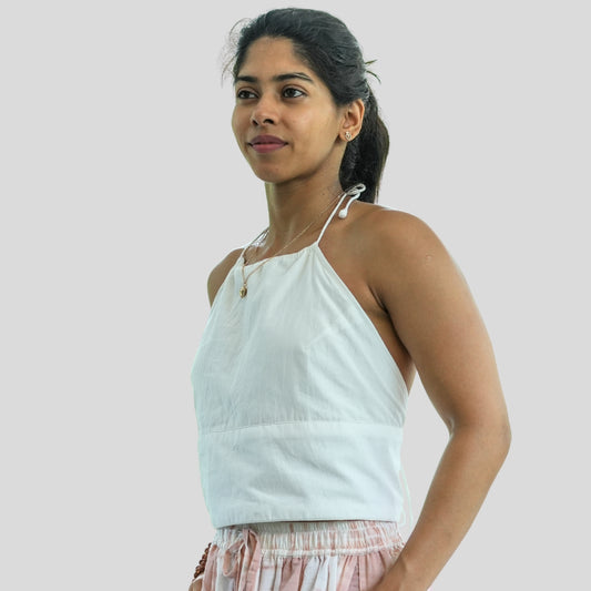 Womens Yoga Top White Akasha
