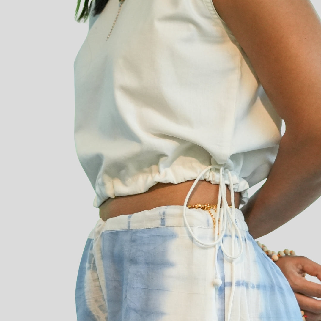 Womens Yoga Top White Ananda