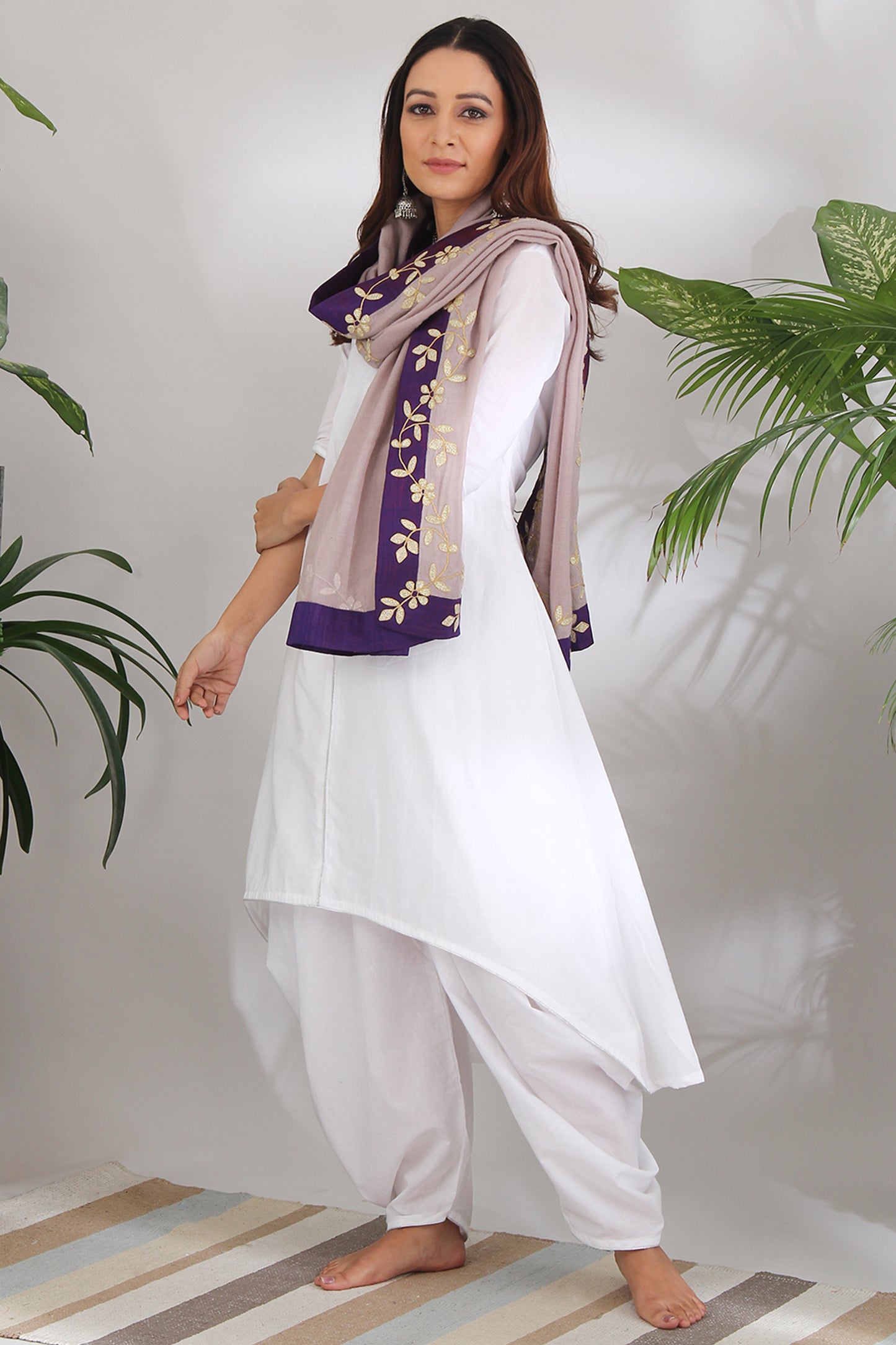 WINTER BLOOM BLUE - SHAWL