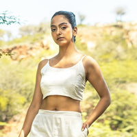 Women Cotton Yoga Top White -Prana |AKISO