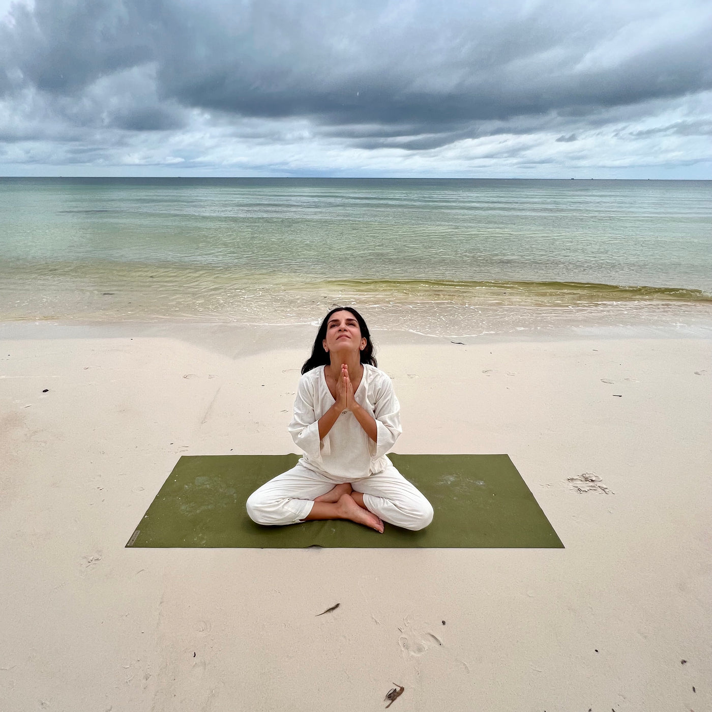 Women Cotton Dhoti Yoga Pants White -Surya — view 10